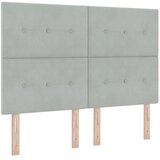  Podesivi krevet s madracem 2 kom. Svjetlosiva Baršun - Svjetlosiva 160 x 200 cm Prošiveno gumbima | shoptok.hr