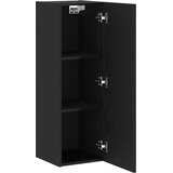 TV Kabinet za Zid Zidne Crni hrast 30,5 x 30 x 90 cm | shoptok.hr
