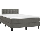  The Living Store Box spring postelja z vzmetnico temno siv 120x190 cm žamet - Box Spring Postelja, (21491735) | Shoptok.si
