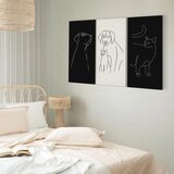  Slika - Domestic Animals (3 Parts) 120x80 Na talijanskom platnu | shoptok.hr