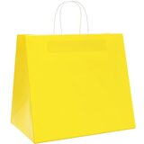  Papirnate vrećice 50 kom s ručkama žute 32x22x28 cm | shoptok.hr