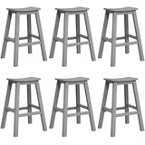  Set bar stolova za vrt 6 pcs Svijetlo siva HDPE | shoptok.hr