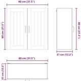 vidaXL zidni kuhinjski ormarić s policom smeđi hrast 80 x 31 x 80 cm | shoptok.hr