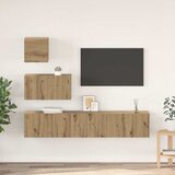 vidaXL Set TV komoda Zidne Ostalo s pohranom s vratima Podesiva 4 pcs hrast artisan 80 x 30 x 30 cm Cijene