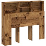 Maison Chic Vzglavna omarica - Nočna omarica - Posteljna omarica starinski les 120x19x103,5 cm inženirski les, (21709828) | Shoptok.si