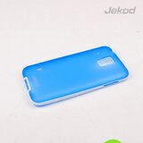 Jekod silikonski ovitek Samsung Galaxy S5 G900 TPU/T prozorno moder z belim okvirjem + Zaščitna folija | Shoptok.si