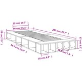  Okvir za krevet boja hrasta 90 x 200 cm konstruirano drvo | shoptok.hr