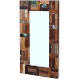  Ogledalo od masivnog obnovljenog drva 80 x 50 cm | shoptok.hr