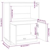 Komoda 60 x 34 x 75 cm od masivne borovine | shoptok.hr