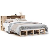 vidaXL Krevet s regalom za knjige bez madraca 140x200 cm masivno drvo | shoptok.hr