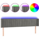 Maison Chic led posteljno vzglavje - vzglavna omarica - nočna omarica svetlo sivo 203x16x78/88 cm žamet, (21712015) Cene