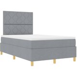  s opruga kutije Svijetlo siva 120 x 200 cm tkanina | shoptok.hr