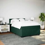  Krevet s oprugama i madracem tamnozeleni 160x200 cm baršunasti | shoptok.hr