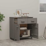  Komoda HAMAR svjetlosiva 79 x 40 x 80 cm od masivne borovine | shoptok.hr