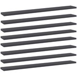 Police za knjige 8 kom sive 80 x 10 x 1,5 cm od iverice Cijene
