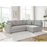 Ropez Siva kutna garnitura od samta (s desnim kutom/u obliku slova L) Ariella – | shoptok.hr