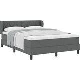 vidaXL Box Spring Postelja z Mattresom Temno Siva 140x200 cm Tkanina | Shoptok.si