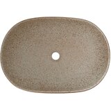 Nadgradni umivaonik bež i smeđi ovalni 59x40x14 cm keramički | shoptok.hr
