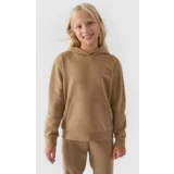 4f Girls Non-Zip Hoodie Plain Beige JWMM00TSW