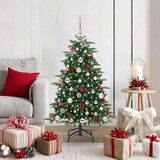 vidaXL Umestno božično drevo Zelena 120 cm PVC, kovina in plastika | Shoptok.si