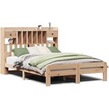 vidaXL Krevet s regalom za knjige bez madraca 150 x 200 cm od borovine | shoptok.hr