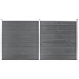 vidaXL Vrtna ograja WPC 353x186 cm siva | Shoptok.si