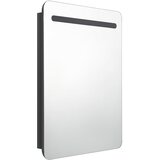  LED kupaonski ormarić s ogledalom sjajni crni 60 x 11 x 80 cm | shoptok.hr