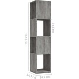 vidaXL vrtljiva omarica betonsko siva 34,5x34,5x147,5 cm iverna plošča | Shoptok.si