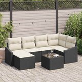  Vrtni set za objed s jastukom s pohranom 7 pcs Smeđa i krem | shoptok.hr