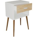 MID.YOU nočna Omarica Singol Xl, Bela, Barva Hrasta | Shoptok.si