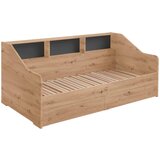 CARRYHOME RAZTEGLJIVA POSTELJA 90 cm x 200 cm , temno siva, hrast artisan | Shoptok.si