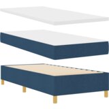  Krevet s podnicom i madracem &amp LED Plava 100x200 cm Tkanina | shoptok.hr