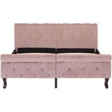 vidaXL Posteljni okvir roza žamet 140x200 cm | Shoptok.si