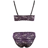 Cottelli - Komplet modrčka s cvetlično čipko (vijolična) - XL | Shoptok.si