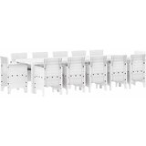  Vrtni set za objed 13 pcs Bijelo Sintetički ratan i Metal | shoptok.hr