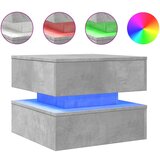 Furnova Klubska mizica z LED lučkami betonsko siva 50x50x40 cm, (21914851) | Shoptok.si