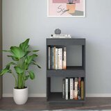 vidaXL knjižna omara siva 40x35x71 cm trdna borovina | Shoptok.si