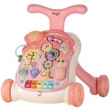 Free 2 Play sprehajalec in aktivnostna mizica Walk&Play 2in1, roza | Shoptok.si