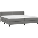  Krevet s oprugama i madracem tamnosivi 200 x 200 cm od tkanine | shoptok.hr