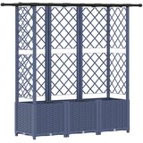  Povišeni krevet s mrežom i krovom Sivi 163,5 x 40 x 138 cm PP | shoptok.hr