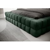 ELTAP Temno zelena oblazinjena zakonska postelja s prostorom za shranjevanje z letvenim dnom 180x200 cm Dizzle – | Shoptok.si