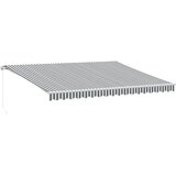 Tenda na ručno uvlačenje s LED antracit i bijela 450 x 350 cm | shoptok.hr