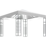  Vrtni šator s LED svjetlosnim trakama 3 x 3 m bijeli | shoptok.hr