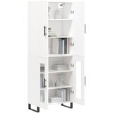  Visoka komoda bijela 69,5x34x180 cm konstruirano drvo | shoptok.hr