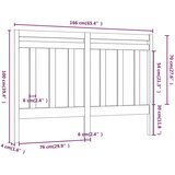  Posteljno vzglavje 166x4x100 cm trdna borovina, (20645048) | Shoptok.si