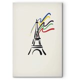  Slika - Eiffel Tower and Colorful Ribbons 80x120 Akustična | shoptok.hr