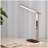 Manta LED stolna svjetiljka, budilica, bežični punjač, LED RGB, temp, HW-LAMP03 | shoptok.hr