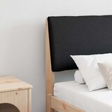 vidaXL Tapecirani uzglavlje Crna 200 cm Čvrsto borovo drvo | shoptok.hr