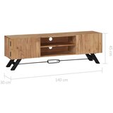 TV omarica 140x30x45 cm trden akacijev les, (21073640) | Shoptok.si