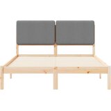  Krevetni okvir s tapiciranim uzglavljem Svijetlo siva | shoptok.hr